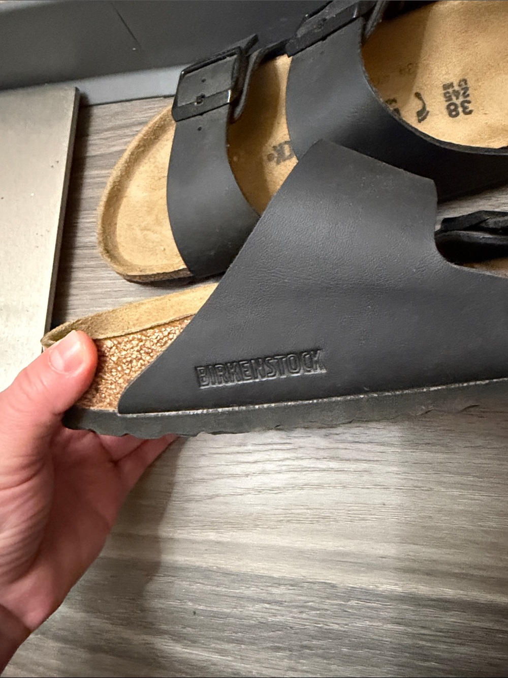 Birkenstock Black Two-Strap Slide Sandals - Picture 4 of 4